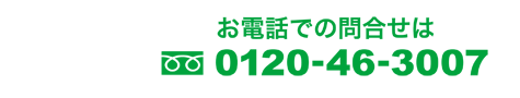 お電話での問合せは0120-46-3007